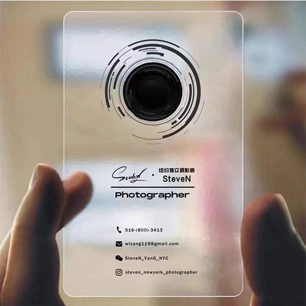 Transparent PVC Business Card